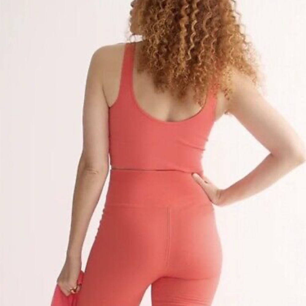 ⚓️J.Crew Active Sculpt-Stretch High-Rise Ribbed Bike Shorts Coral XS